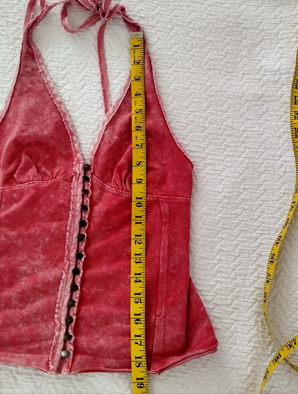 Free People Y2K We The Free Solid Mylo Tank Top Wine Pink Button Front Sz Xxs - Picture 7 of 9